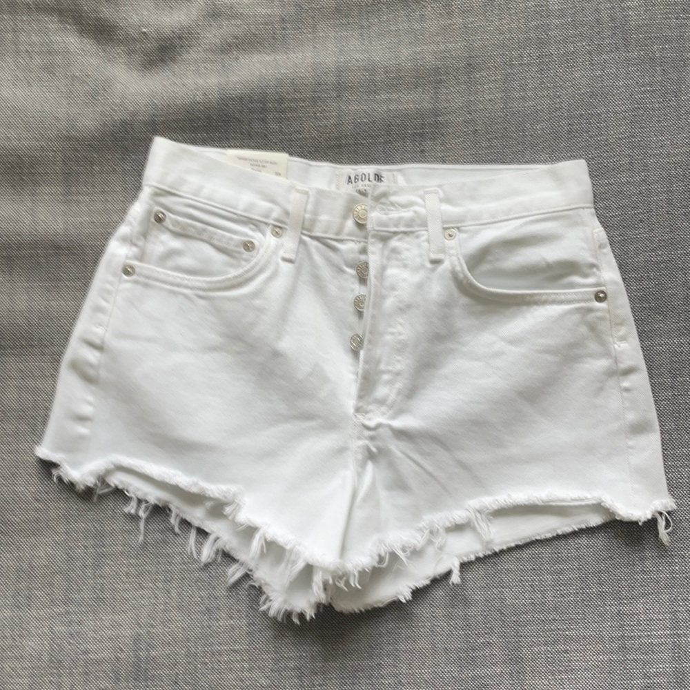 AGOLDE Parker short in white. Never worn with tags